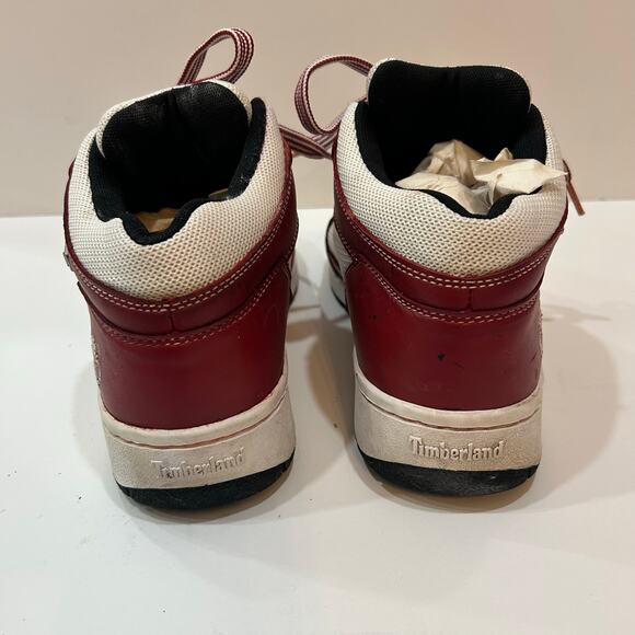 Vintage Timberland Red & White Leather/Mesh Field Boot Sneakers – Men’s 7.5M - Picture 3 of 6